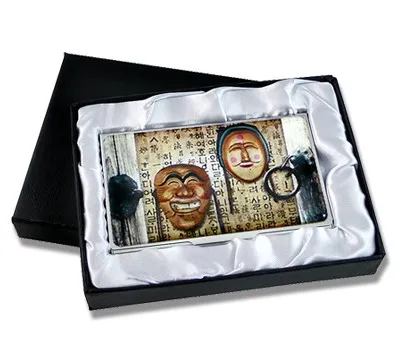 나전칠기 하회탈 자개 명함케이스