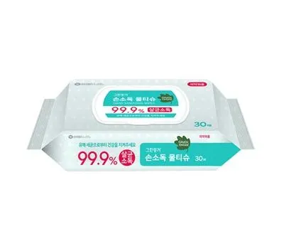 유한킴벌리 그린핑거 손소독 물티슈 캡형 30매