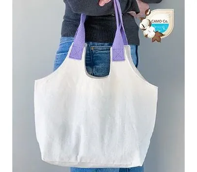 카모 비비드 하프 에코백