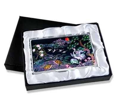 십장생도 자개 명함케이스